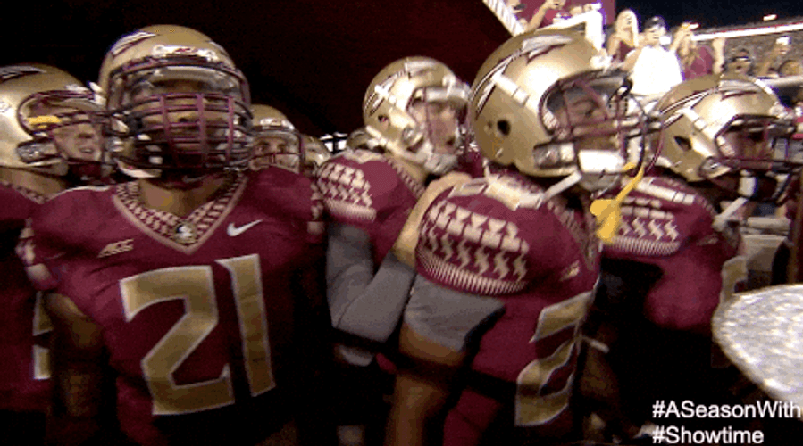 Florida State Team Hug And Jump GIF