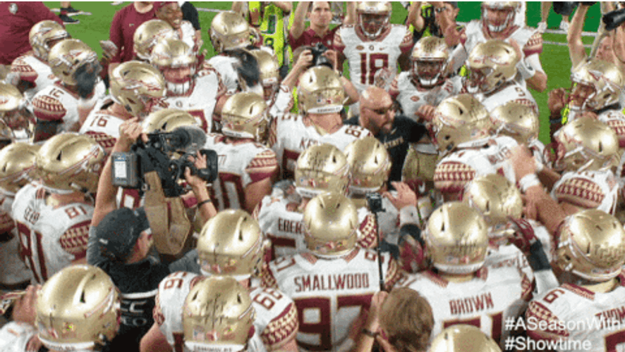Florida State Teammates Circling Around GIF