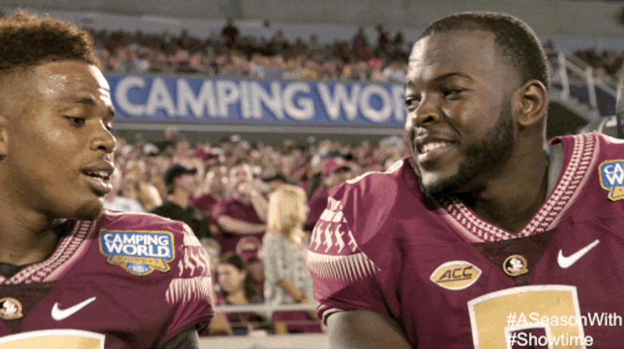 Florida State Teammates High Five GIF