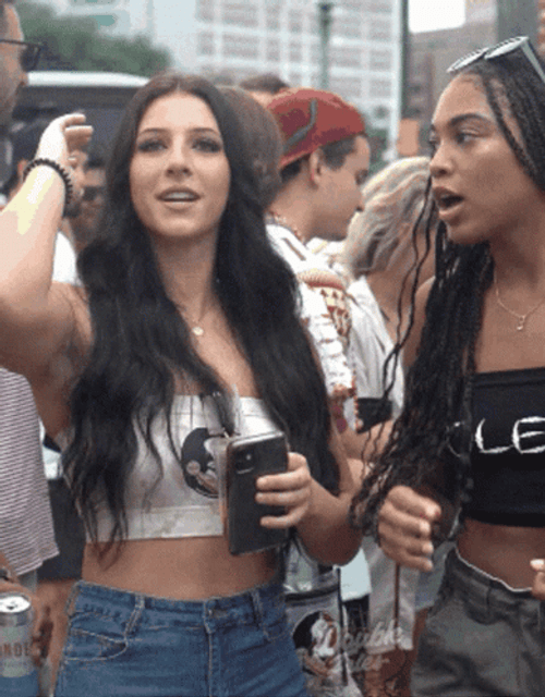 Florida State Woman Fans Doing The Hand Motion GIF