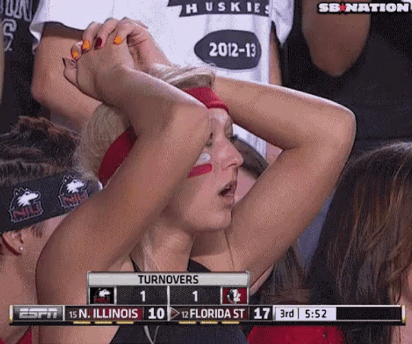Florida State Worried Woman Fan GIF