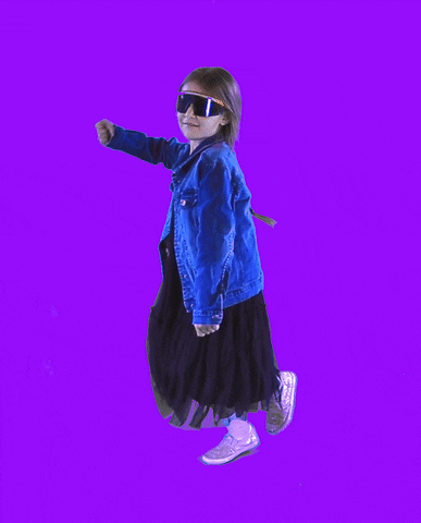 Floss Dancing Kid Purple Screen GIF