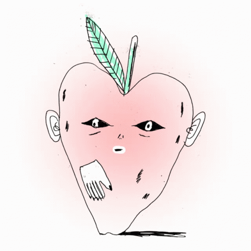 Flower Apple Drawing With Hand GIF