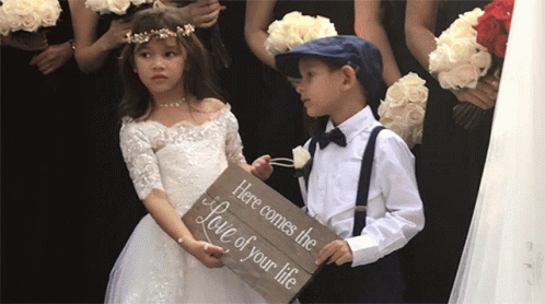 Flower Girl Ring Bearer Love of Your Life Sign