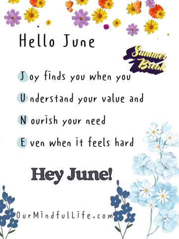 Flower Greeting Card Hello June Hey June
