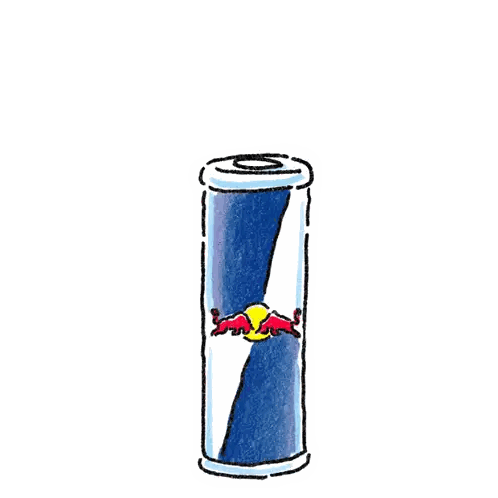 Flower Red Bull Sticker