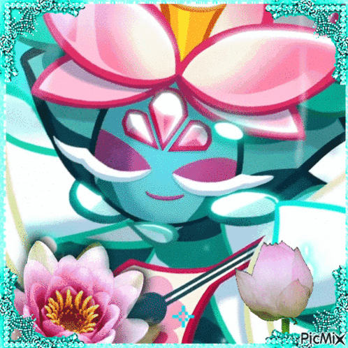 Flower With Picmix Text GIF