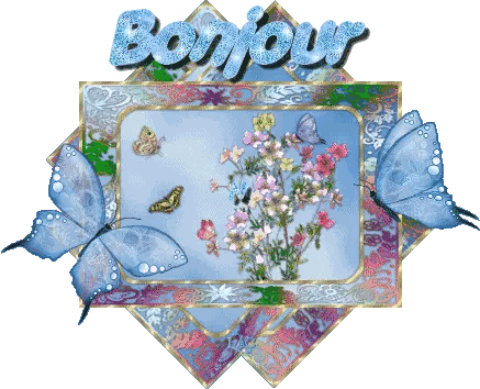 Flowers and Butterflies Bonjour