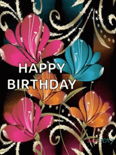 Flowers Birthday Queen GIF
