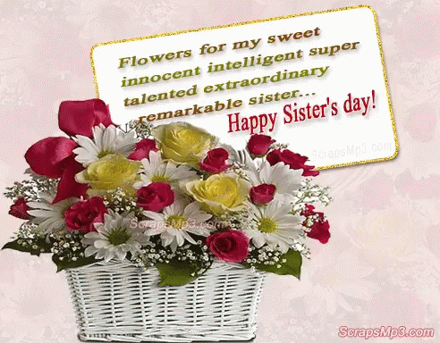 Flowers For My Sister On Sister Day GIF