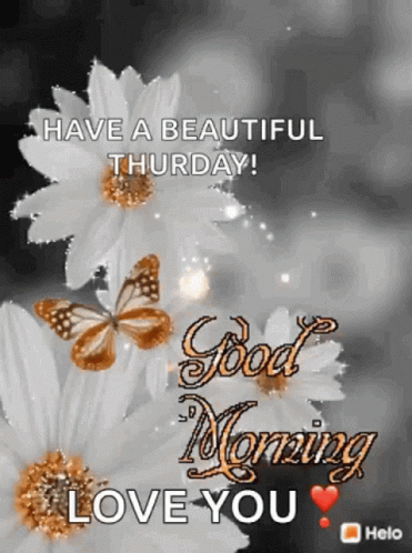 Flowers With Butterflies Have a Beautiful Thursday Good Morning Love You