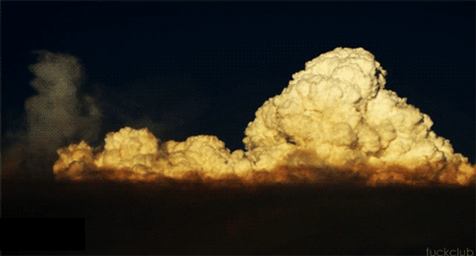 Flowing Sea Of Volcanic Clouds GIF