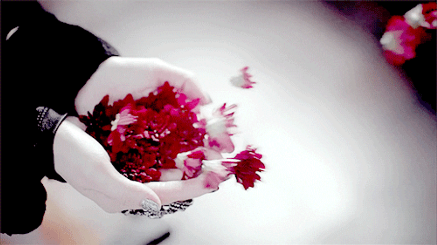 Flowing Tumblr Flower From The Palm GIF