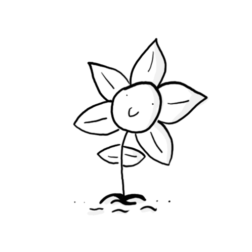 Flowy Flower Sketch GIF
