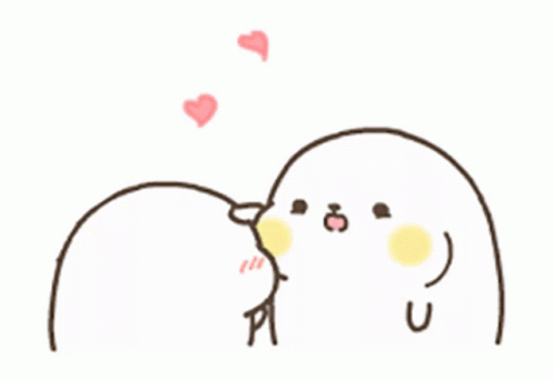 Fluffy Cartoon Head Pat GIF