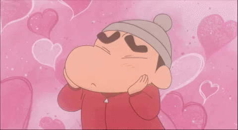 Fluffy Crayon Shin Chan In Love GIF