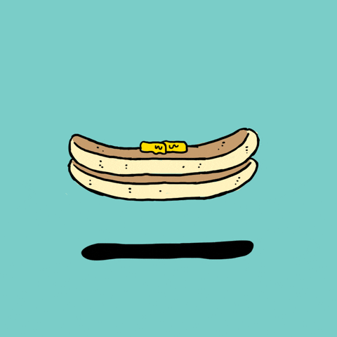 Funny Drake Sleeping Cartoon Pancakes GIF