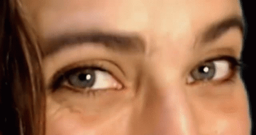 Fluttering Eyebrows Close Up GIF