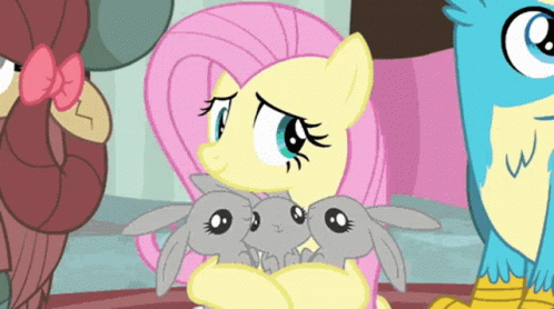 Fluttershy Being Sad About The Bunnies GIF
