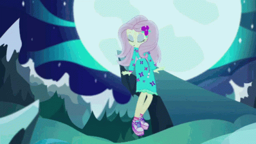 Fluttershy Dancing In The Moonlight GIF