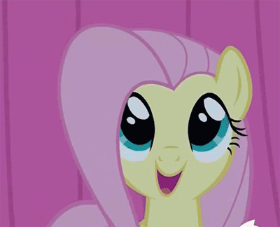 Fluttershy Excited Giggles GIF