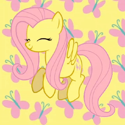 Fluttershy Flying In Her Tiny Wings GIF