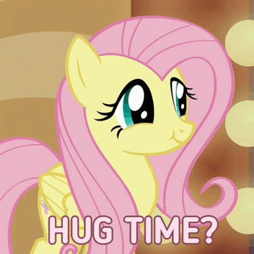 Fluttershy Hug Time Mlp GIF