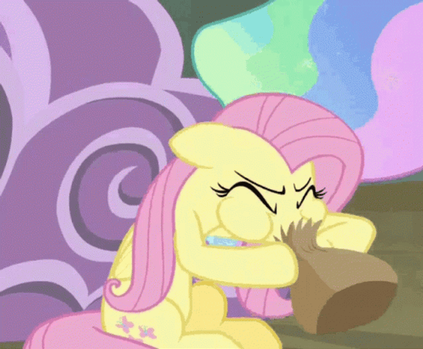 Fluttershy Hyperventilating GIF