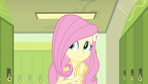Fluttershy In The Locker Room GIF
