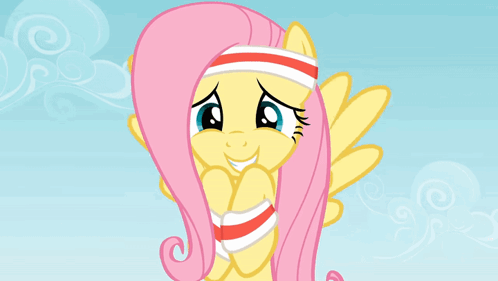 Fluttershy In Work Out Get Up GIF