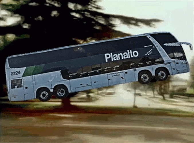 Flying Bus Funny Edit Meme GIF
