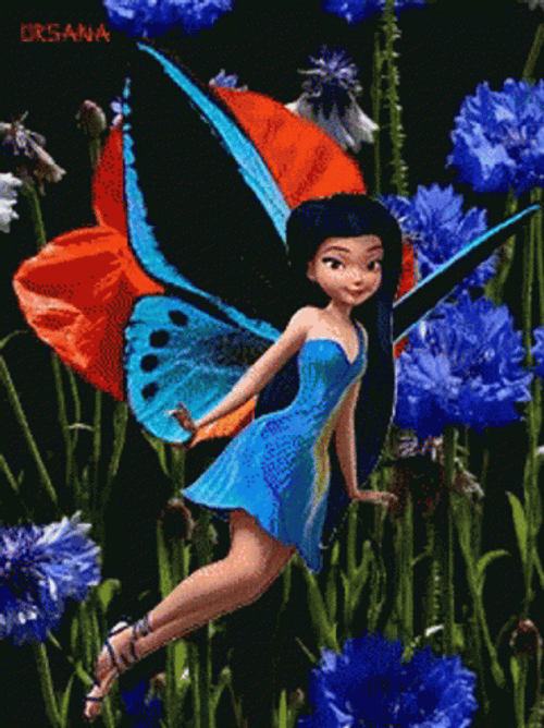 Flying Butterfly Silvermist Fairy GIF