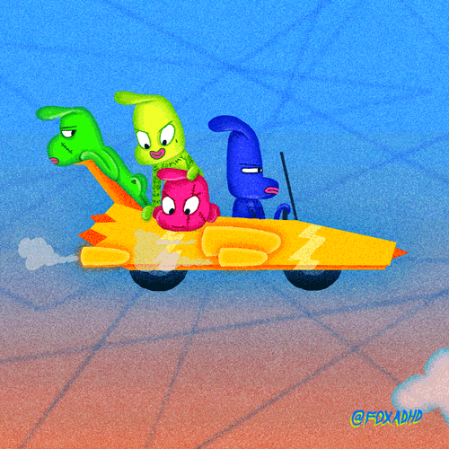 Flying Car Carrying Rainbow Friends GIF