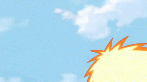 Flying Cartoon Character Holding Fireball