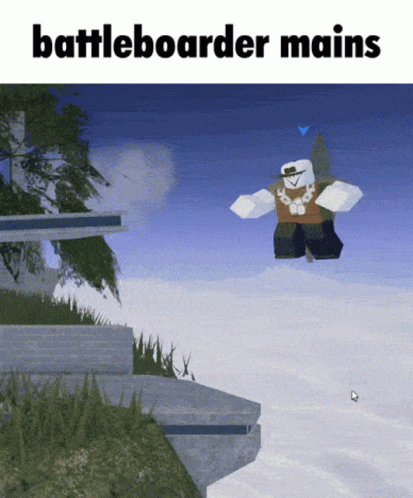 Flying Cartoon With Battleboarder Mains Text