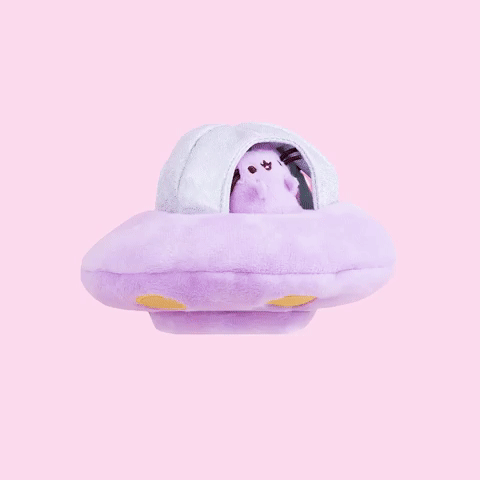 Flying Cat In UFO GIF