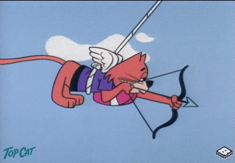Flying Cupid Top Cat GIF
