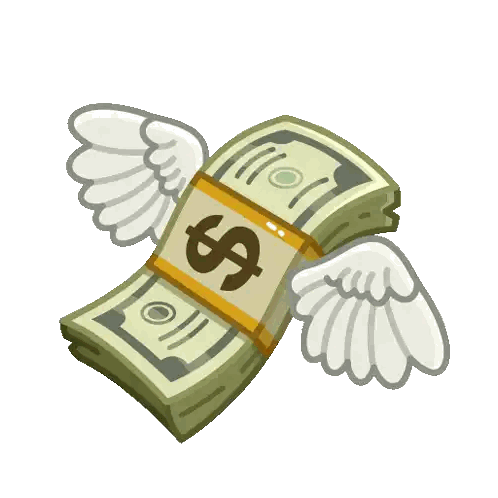 Flying Dollar Bills