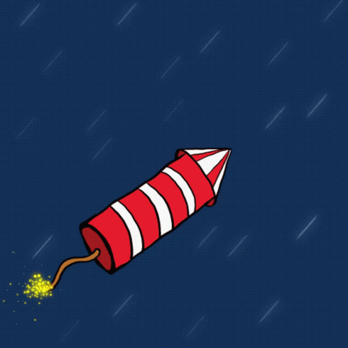 Flying Firecracker Object GIF