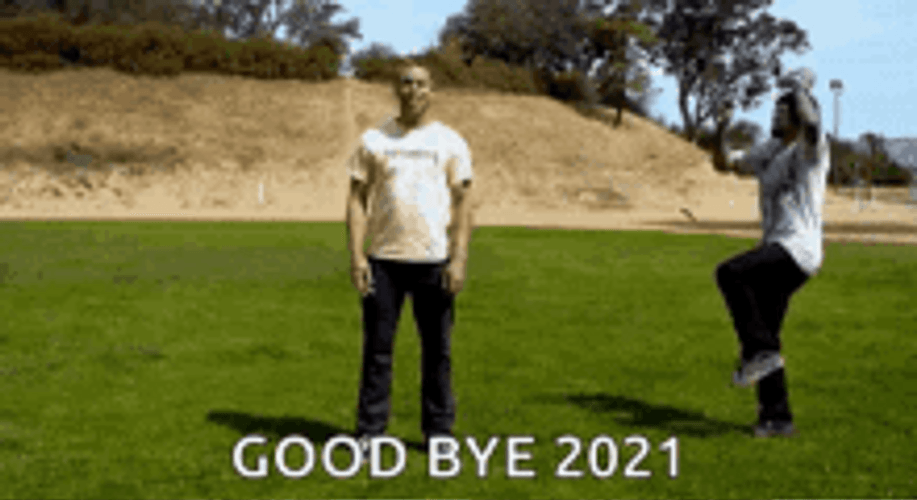 Flying Kick Good Bye 2021 Funny Meme GIF