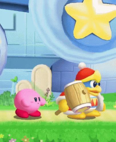 Flying Kind Dedede And Kirby Meme GIF