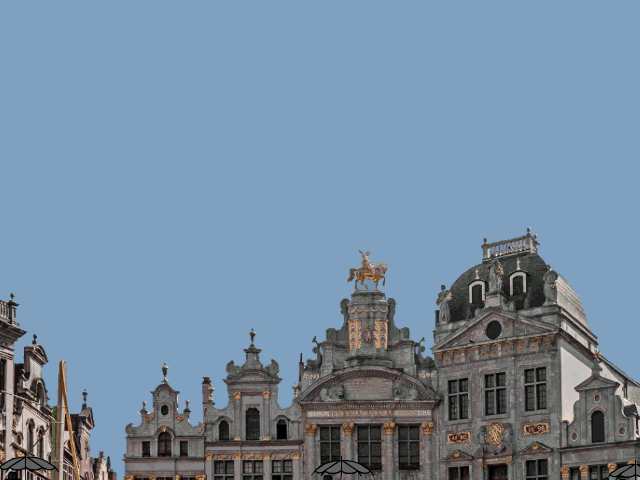 Flying Man With Umbrella Animation GIF