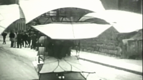 Flying Old Plane Aircraft GIF