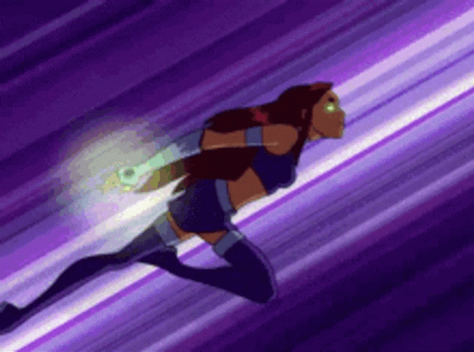 Flying Pissed Starfire GIF