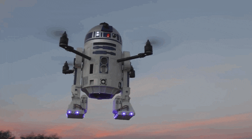 Flying R2d2 Drone GIF