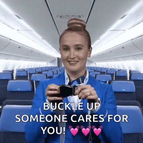 Flying Reminder Buckle Up Heart Emoji GIF