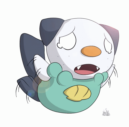 Flying Scary Oshawott GIF