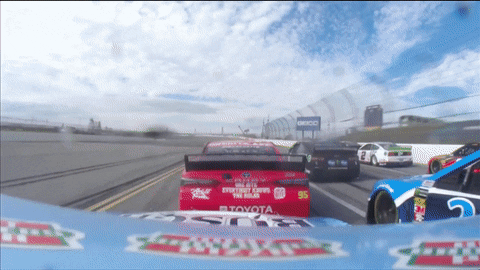 Flying Sports Car Nascar Crash GIF