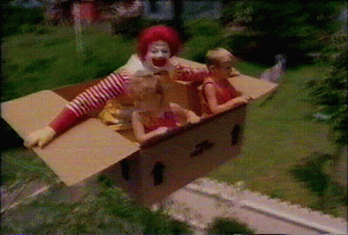 Flying With Kids Ronald Mcdonald GIF