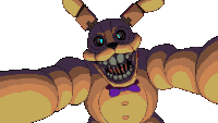 Fnaf Into The Pit Yellow Rabbit Normal Jumpscare Sticker GIF